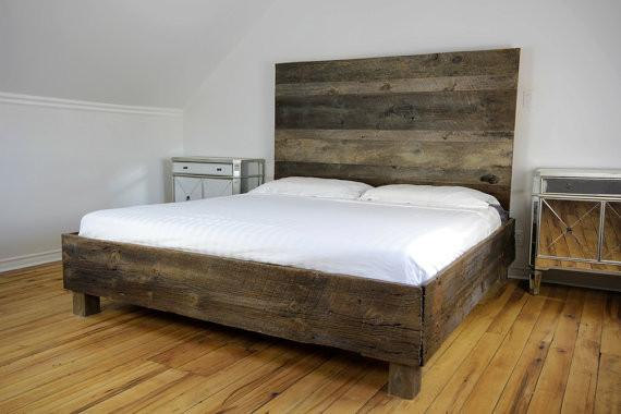 Rustic Barnwood Bed Frame Reclaimed