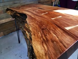 Live Edge Arbutus Office Desk - 1 - Woodify