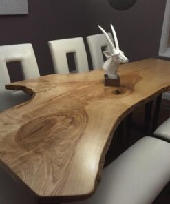 Live Edge Single Slab Reclaimed Wood Table - 1 - Woodify