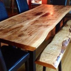 Live edge Ontario reclaimed wood dining table - 1 - Woodify
