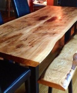 Live edge Ontario reclaimed wood dining table - 1 - Woodify