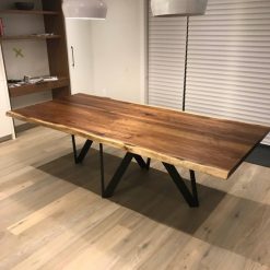Modern Live Edge Walnut Dining Table - 1 - Woodify