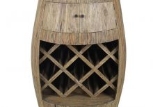 Giant Teak Wine Barrel Rack - 1 - Woodify