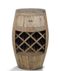 Giant Teak Wine Barrel Rack - 1 - Woodify
