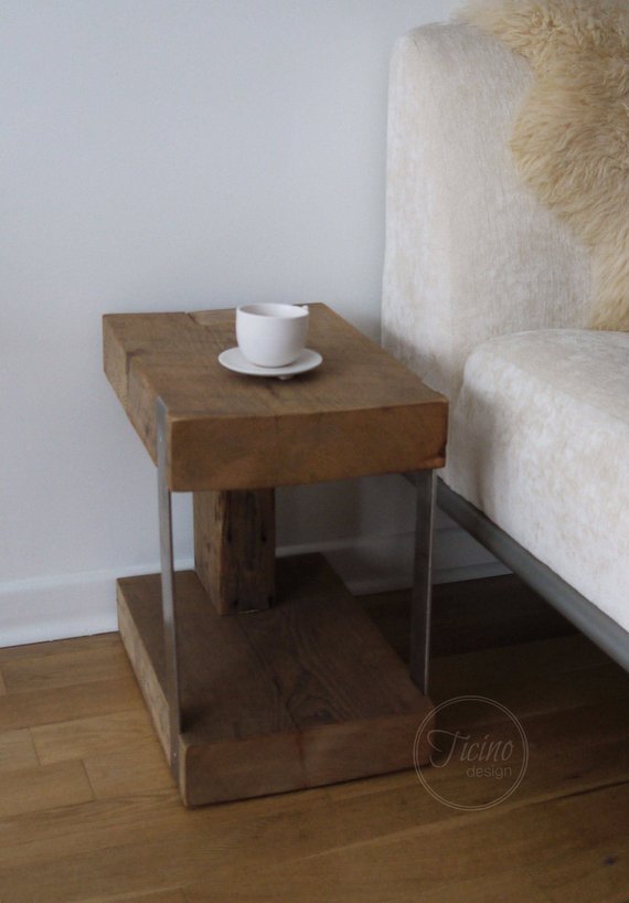 Modern Rustic End Table Woodify Canada