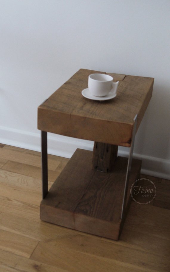 Modern Rustic End Table Woodify Canada