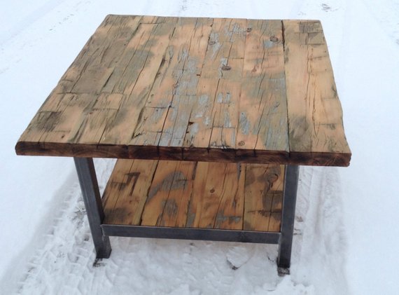 Reclaimed Wood Coffee Table With Bottom, Reclaimed Wood Coffee Tables Canada