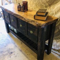 Rustic handmade accent table - 6 - Woodify