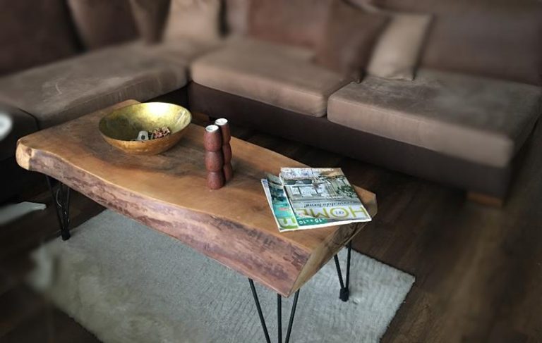 Natural Live Edge Walnut Coffee Table