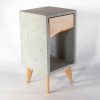 Concrete & Live Edge Maple Wood Drawer Nightstand or End Table - Woodify