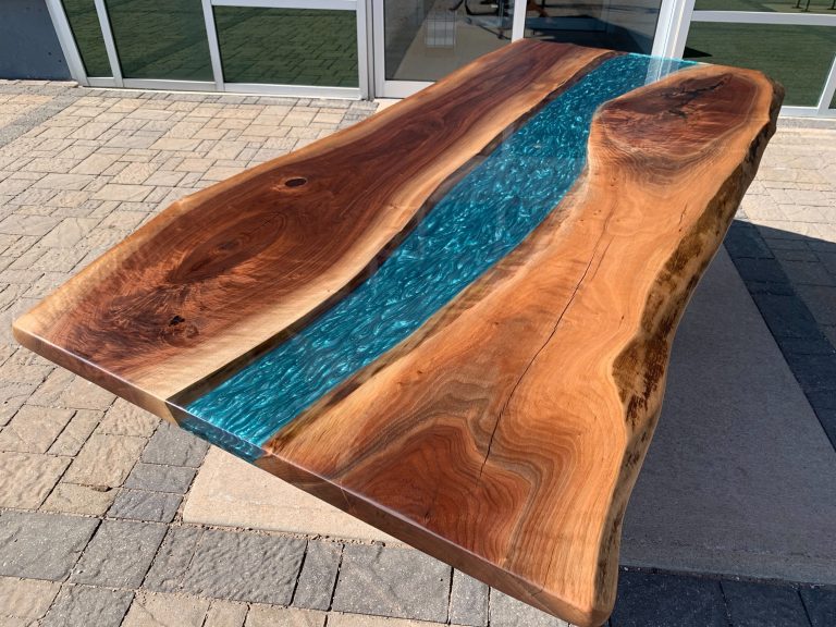 epoxy river dining room table