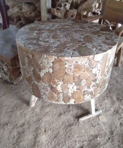 Round Teak Root Coffee Table Side Table - Woodify Canada