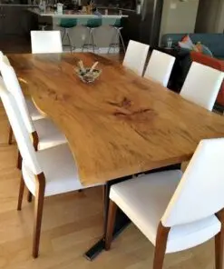 Bookmatched Live Edge Sycamore Dining Table