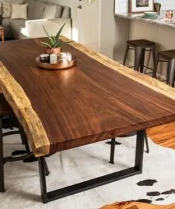 Live Edge Acacia Dining Conference Table