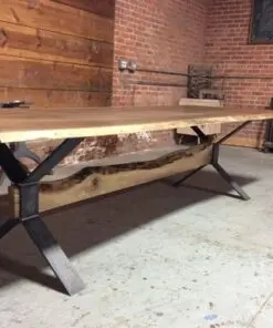 Live Edge Farm Style Dining Table