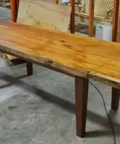 Live Edge Slab Dining Table With Extensions