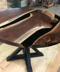 Walnut Resin Round Trestle