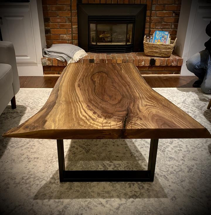 Solid Black Walnut Live Edge Coffee, Solid Wood Coffee Table Made In Canada