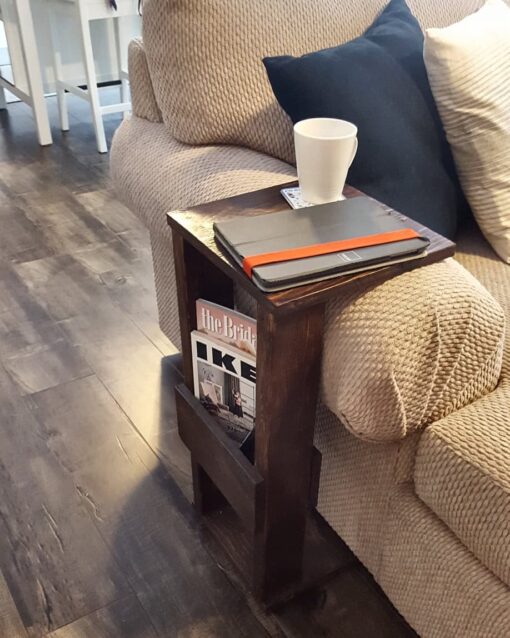 Custom Made Rustic Sofa Side Table - Woodify Canada 3