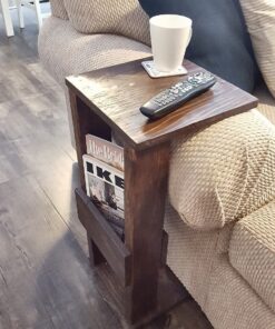 Custom Made Rustic Sofa Side Table - Woodify Canada