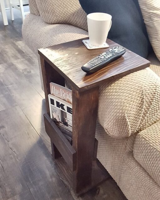 Custom Made Rustic Sofa Side Table - Woodify Canada