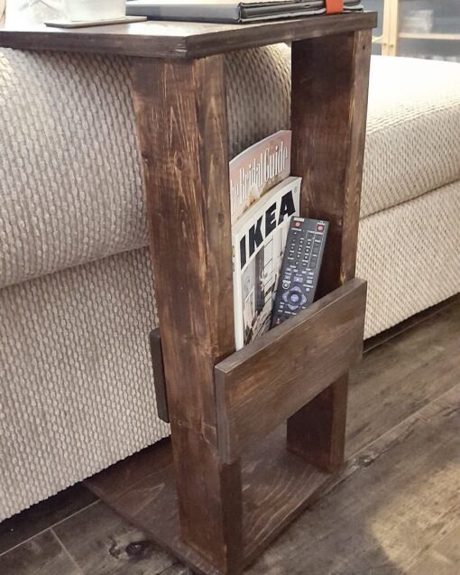 Custom Made Rustic Sofa Side Table - Woodify Canada 2