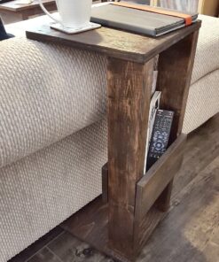 Custom Made Rustic Sofa Side Table - Woodify Canada 1