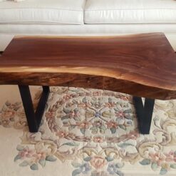 Live Edge Black Walnut Coffee Table U-shaped Legs - Woodify Canada