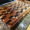 Walnut and Hickory end grain cutting board - Woodify Canada