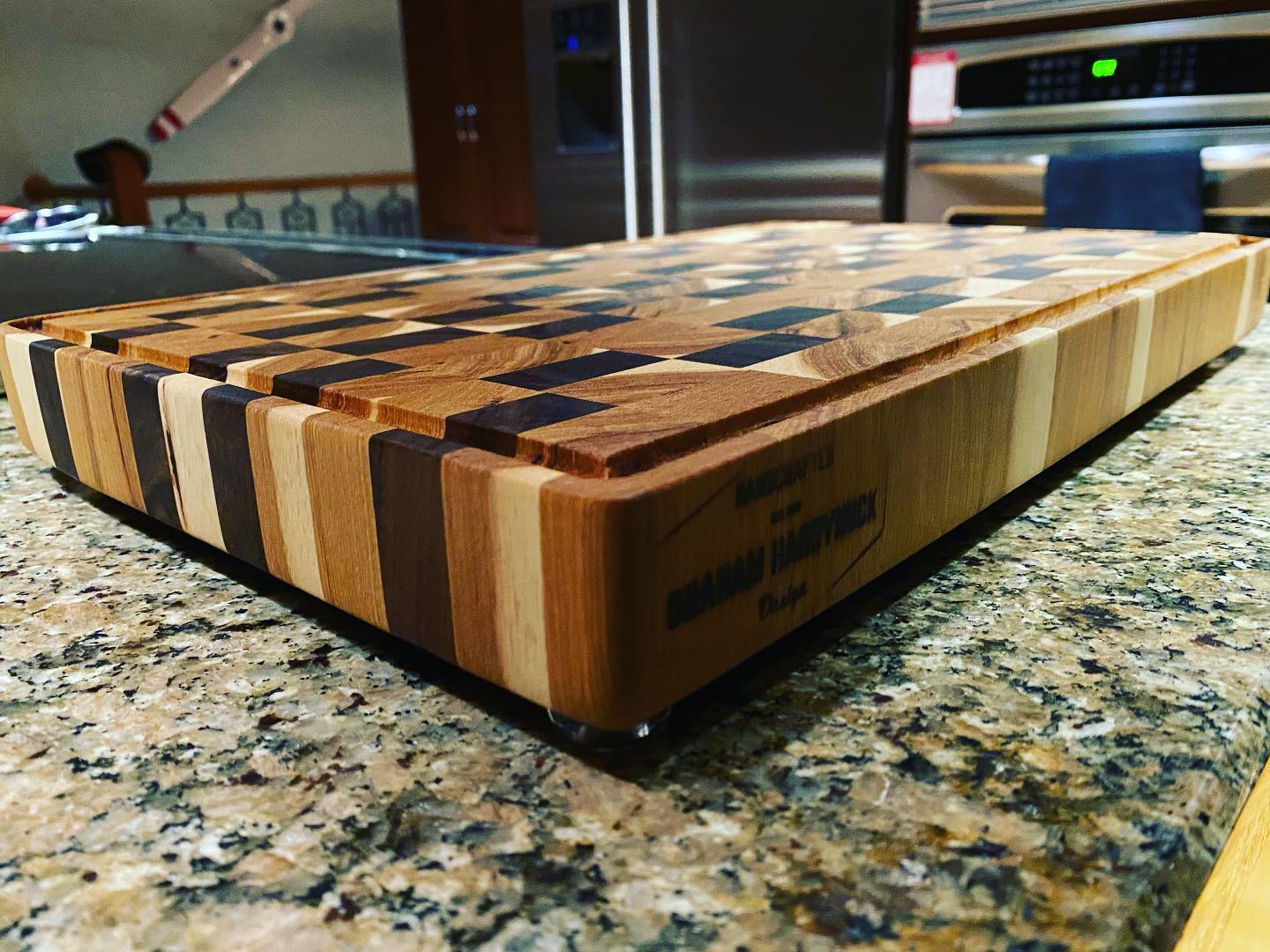 Walnut and Hickory End Grain Cutting Board Woodify Canada