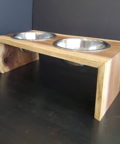 Live Edge Walnut Custom Made Pet Bowls - Woodify Canada
