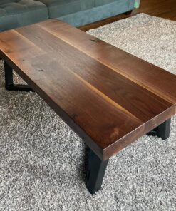 Black Walnut Coffee Table with custom Legs - Woodify Canada