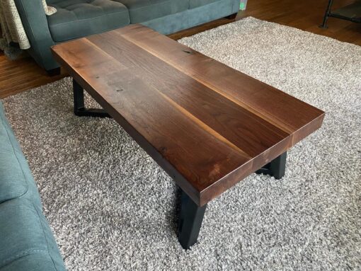 Black Walnut Coffee Table with custom Legs - Woodify Canada