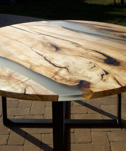 Round River Spalted Hard Maple Double River Table - Woodify Canada