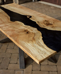 Black Witch Book Matched Maple River Table - Woodify Canada