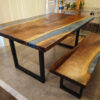 Epoxy River Table with Bench - Woodify Canada