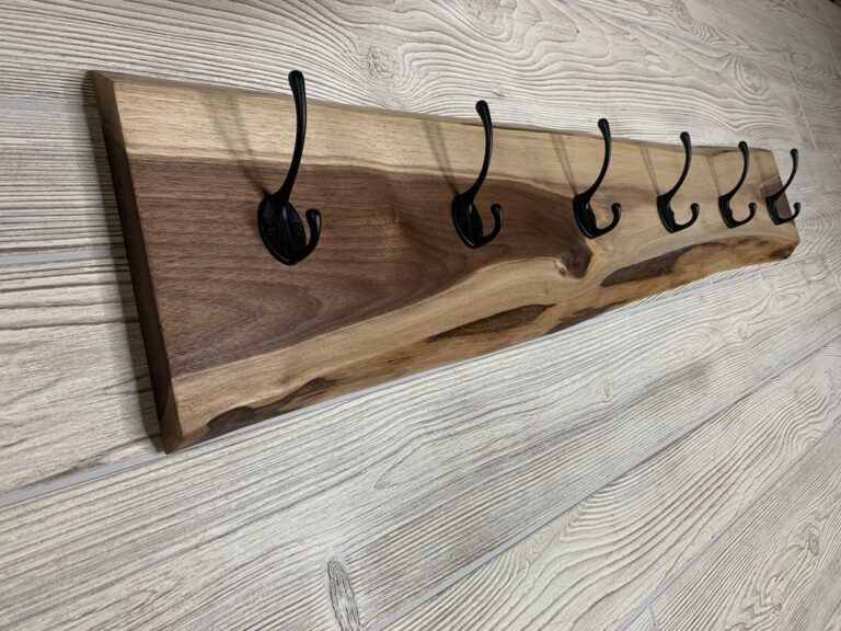 Walnut Live Edge Coat Rack Woodify Canada