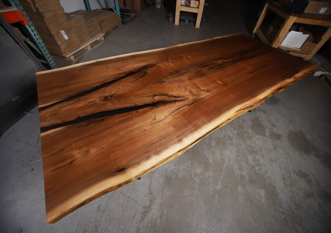 Live Edge Walnut Dining Table with “K” shaped Base