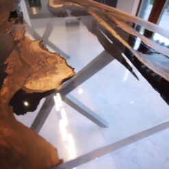 Clear Epoxy River Table - Anglewood - Woodify 11