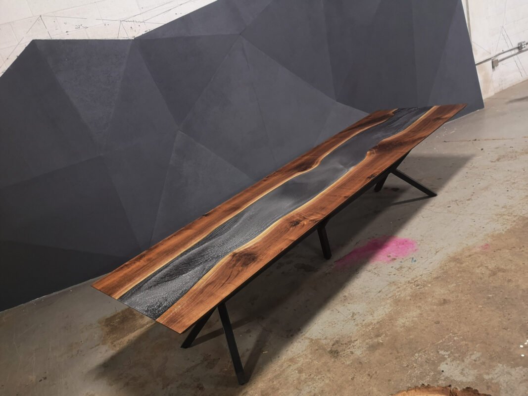 Boardroom Walnut Grainshore River Silver Square