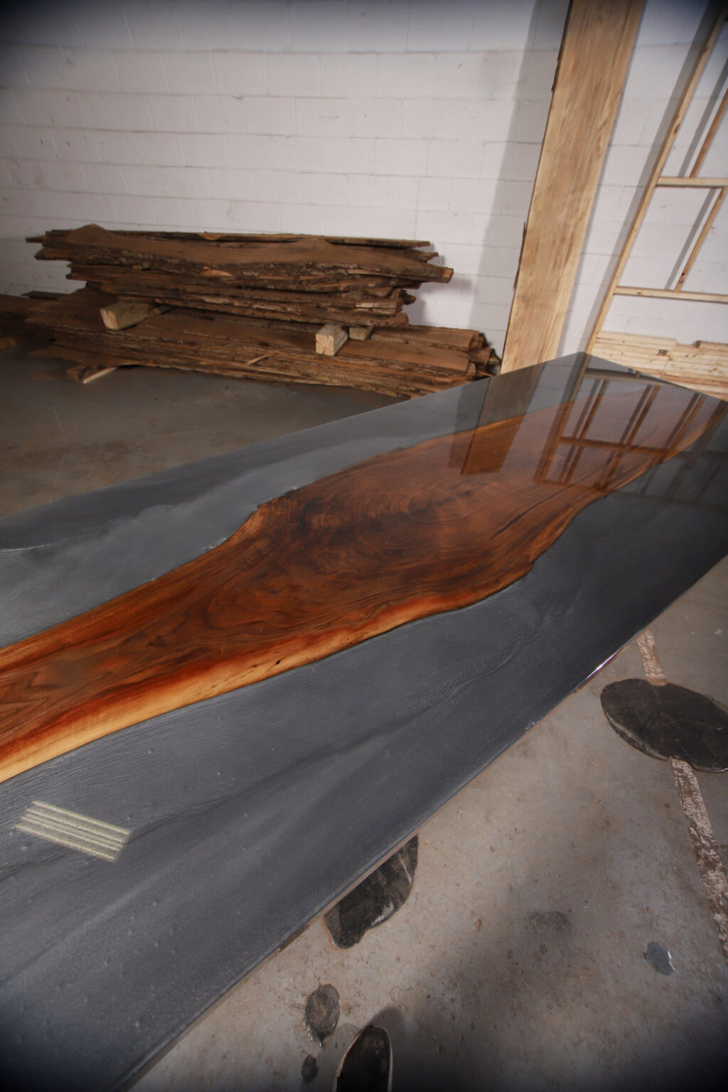 Floodcoated Epoxy Walnut Dining Table Woodify Canada