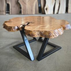 51 Maple Burl cookie coffee table - Anglewood - Woodify