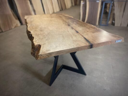 Live Edge Spalted Curly Maple Dining Table