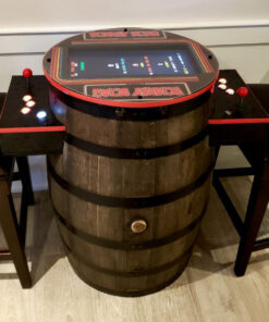 Solid Oak Barrel Donkey Kong New Cocktail Arcade machine - Woodify Inc