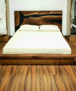 Custom Black Epoxy Bed frame - Woodify Canada
