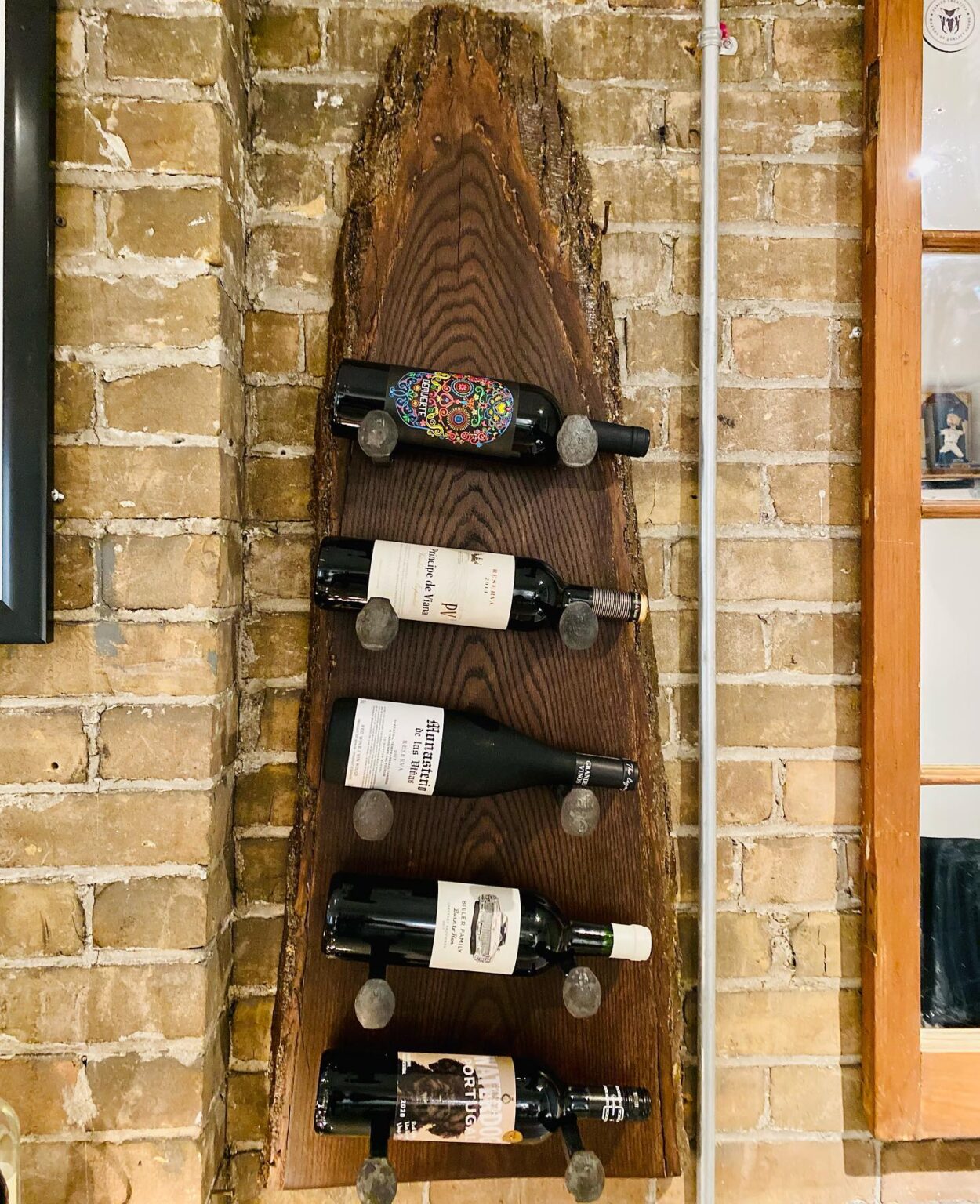 Live Edge Railroad Spike Wine Rack Woodify Canada