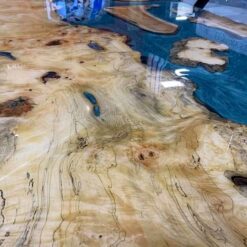 Manitoba Red Spalted Mappa Burl Epoxy Table 5