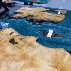 Manitoba Red Spalted Mappa Burl Epoxy Table 2