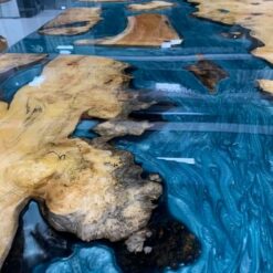 Manitoba Red Spalted Mappa Burl Epoxy Table