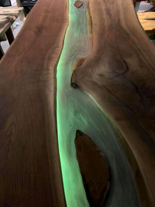 Custom Epoxy River Tables With LED Lighting 2